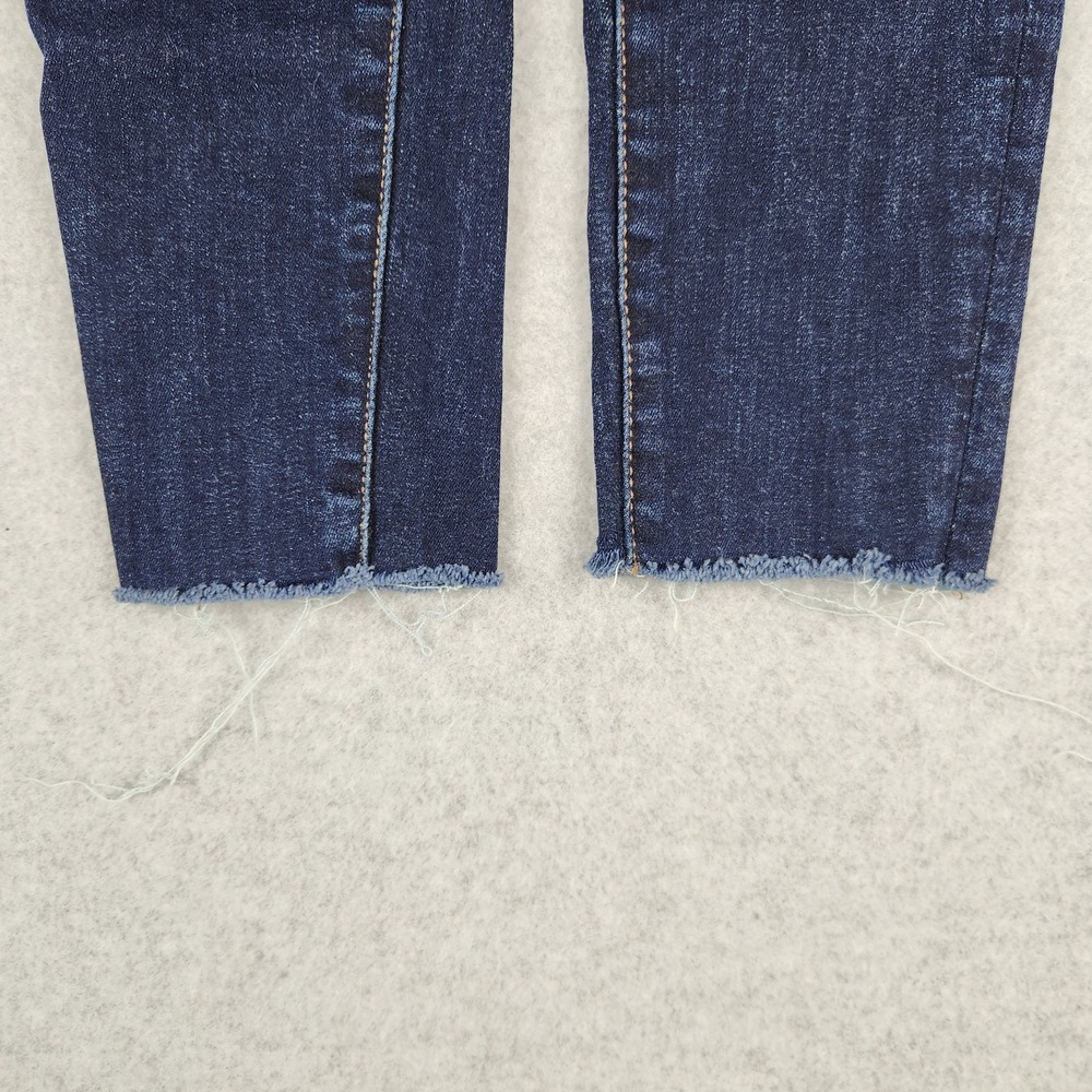 American Eagle Hi-Rise Jegging Dark Wash Size 26p Stretch Raw Hem Jeans - Picture 7 of 12